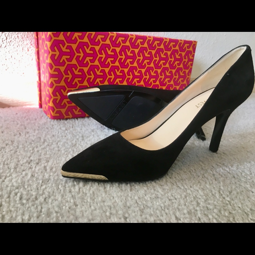 Nine West Black Suede Heels